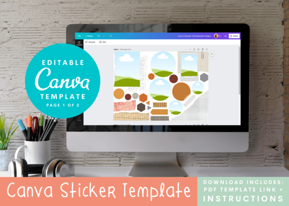 Canva Journaling Sticker Template: Create Custom Stickers