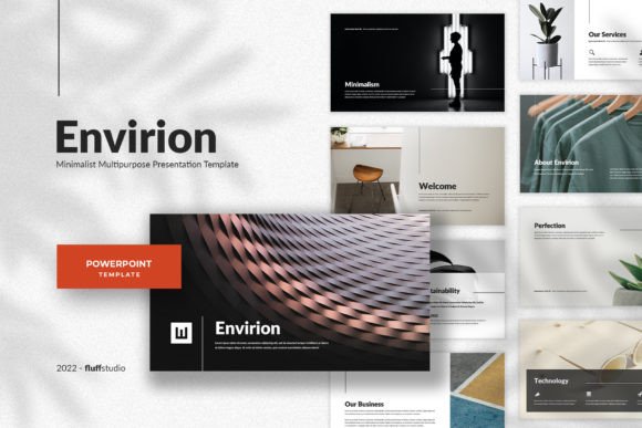 Envirion: A Minimalist Powerpoint Template for Modern Pros