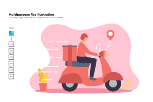 Flat Illustration Delivery: Your All-in-One Design Toolkit