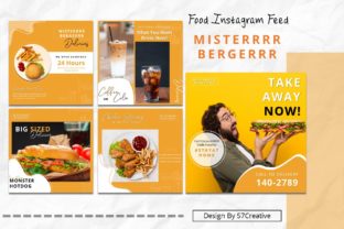 Instgram Feed Tamplate - Food Burger: Elevate Your Food Brand's Social Media